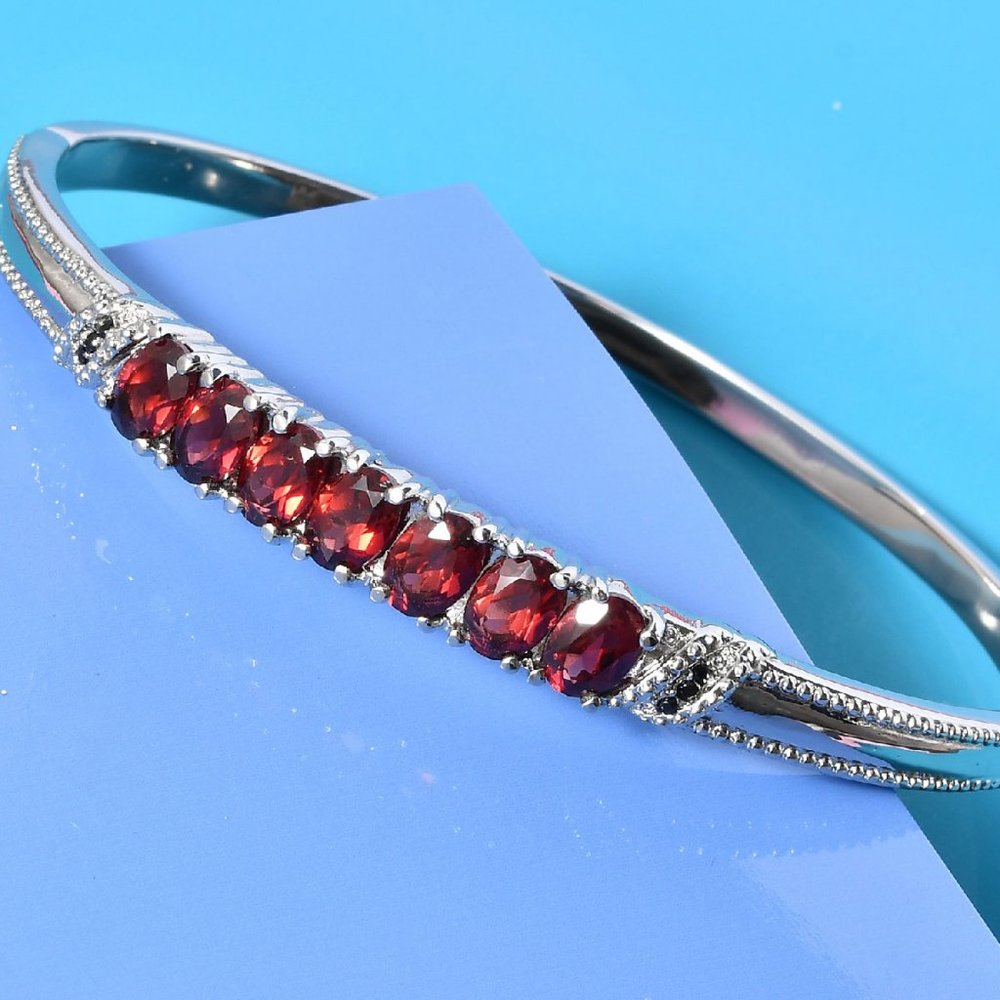 Mozambique Garnet Bangle Bracelet